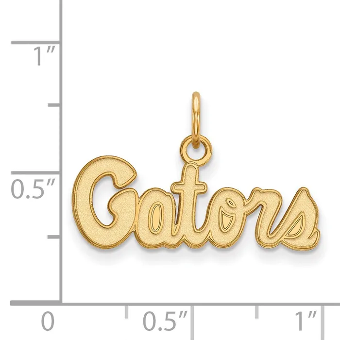 14k Gold University of Florida Gators Script XS Pendant TreasureFineJewelers Necklaces
