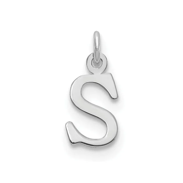 14k White Gold Cutout Letter S Initial Pendant TreasureFineJewelers Necklaces 14k White Gold Cutout Letter S Initial Pendant TreasureFineJewelers Necklaces