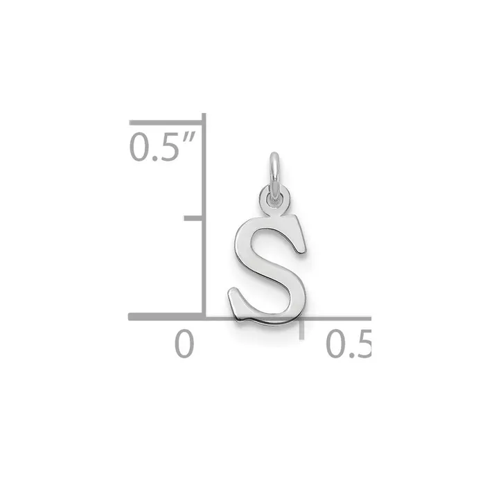 14k White Gold Cutout Letter S Initial Pendant TreasureFineJewelers Necklaces