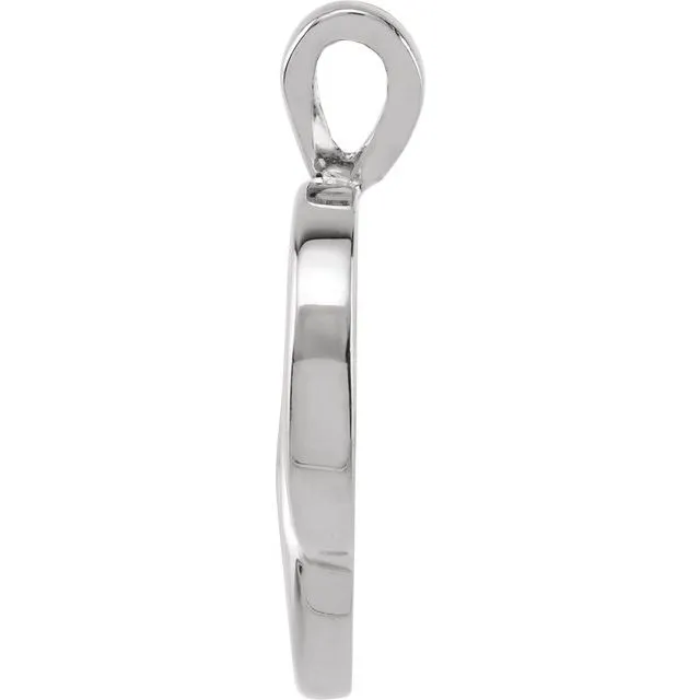 Necklaces 14K White Gold 185x12 mm Heart Pendant TreasureFineJewelers