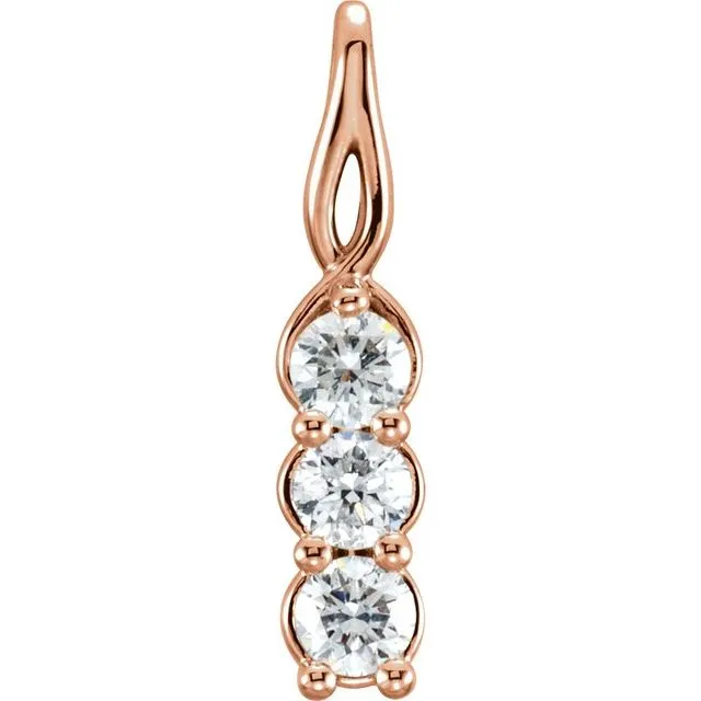 Necklaces TreasureFineJewelers 14K White Gold 12 CTW Natural Diamond ThreeStone Pendant Necklaces TreasureFineJewelers 14K White Gold 12 CTW Natural Diamond ThreeStone Pendant