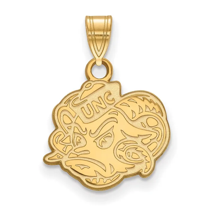 Sterling Silver Goldplated University of North Carolina Ram Small Pendant TreasureFineJewelers Necklaces Sterling Silver Goldplated University of North Carolina Ram Small Pendant TreasureFineJewelers Necklaces