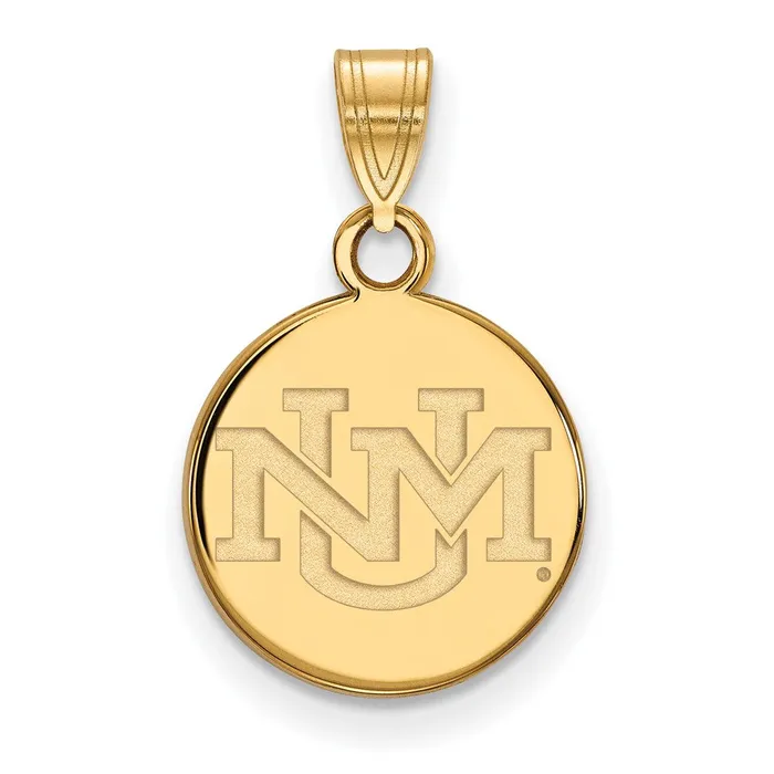 TreasureFineJewelers 10K Yellow Gold University of New Mexico Small Pendant Necklaces TreasureFineJewelers 10K Yellow Gold University of New Mexico Small Pendant Necklaces