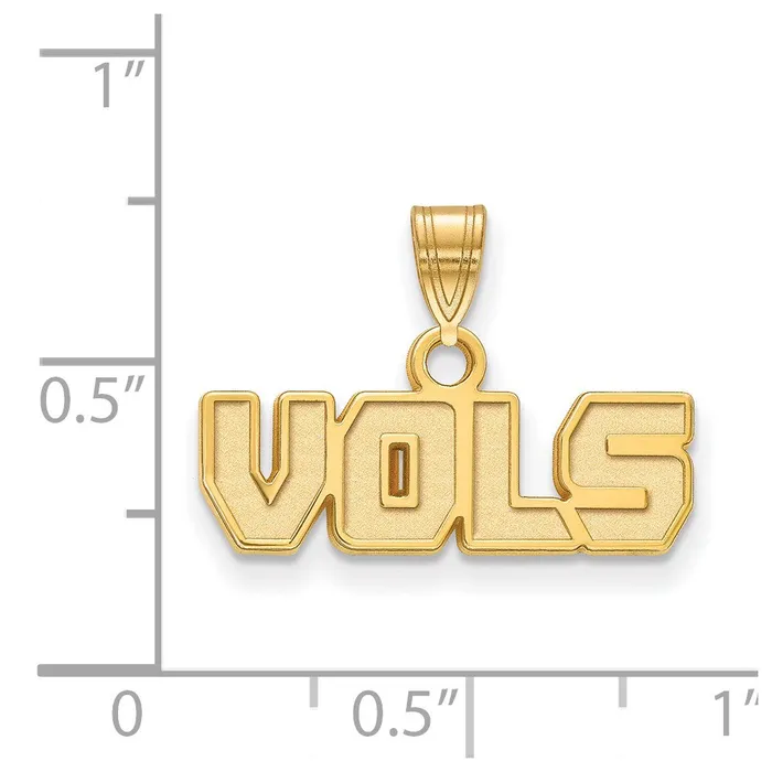 TreasureFineJewelers 14k Gold University of Tennessee Vols Small Pendant Necklaces