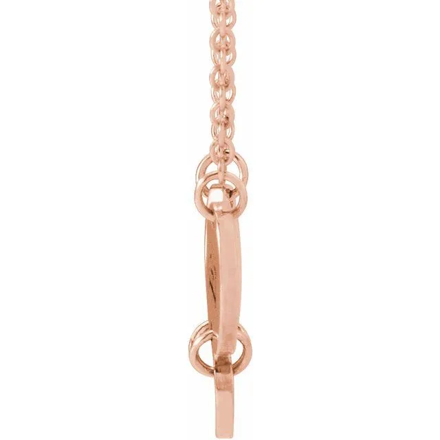 TreasureFineJewelers Necklaces 14K Rose Gold 3Disc Engravable Family Disc 18 Necklace