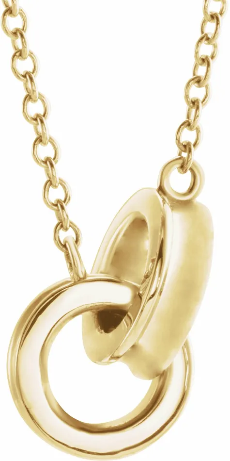 TreasureFineJewelers Necklaces 14K Yellow Gold Interlocking Circle 18 Necklace TreasureFineJewelers Necklaces 14K Yellow Gold Interlocking Circle 18 Necklace