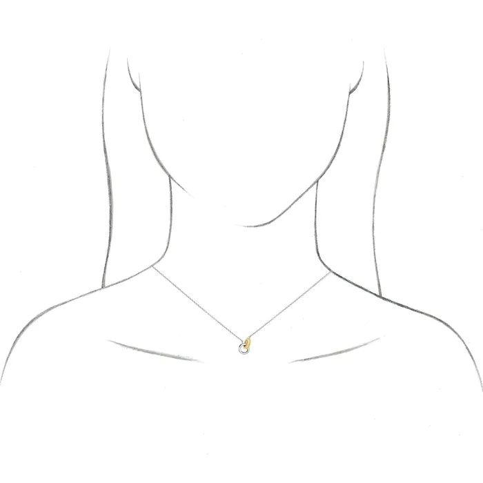 TreasureFineJewelers Necklaces 14K Yellow Gold Interlocking Circle 18 Necklace