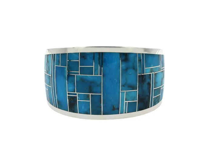 Ray Tracey Bracelets Kingman Turquoise Inlaid Cuff Bracelet Ray Tracey Bracelets Kingman Turquoise Inlaid Cuff Bracelet