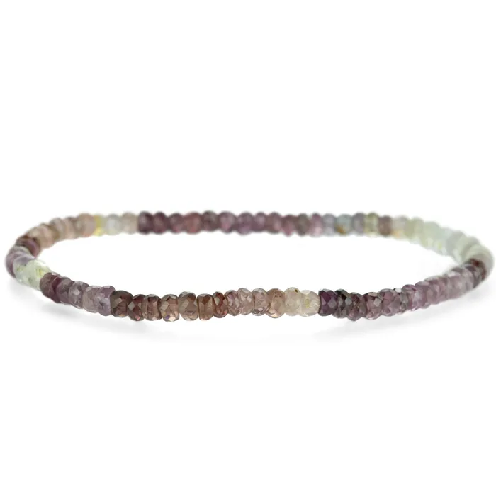 Ananda Khalsa Bracelets Ombre Purple Spinel Stretch Bracelet