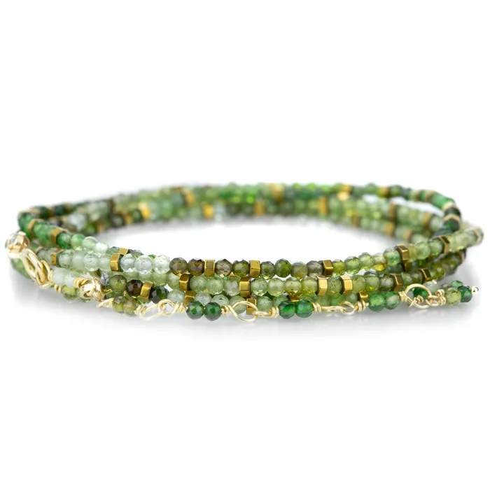 Bracelets Anne Sportun 18k Green Tourmaline Confetti Wrap Bracelet