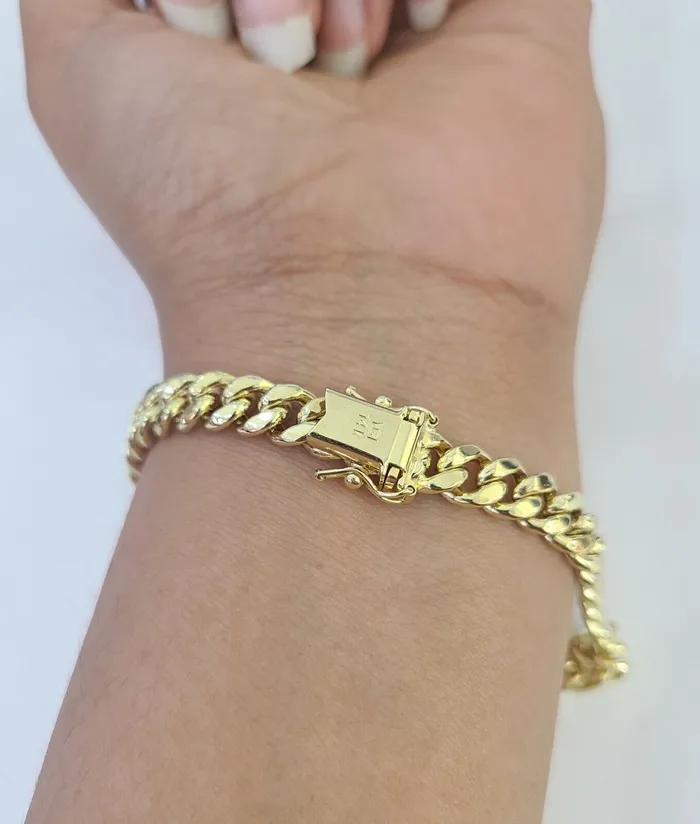globalwatches10 Bracelets 14K Miami Cuban Bracelet Yellow Gold Box Clasp 8 Inch 6mm Link globalwatches10 Bracelets 14K Miami Cuban Bracelet Yellow Gold Box Clasp 8 Inch 6mm Link
