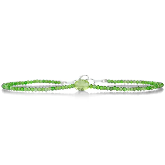 Margaret Solow Bracelets Chrome Diopside and Peridot Bracelet