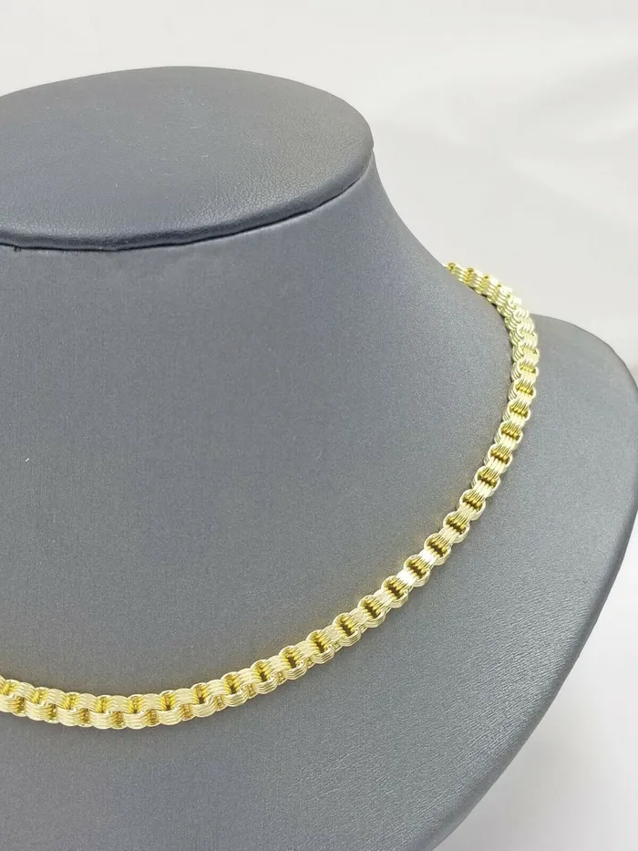 Real 10k Yellow Gold Byzantine Chain Necklace 20 Inch 4mm real Gold Men Gold and Diamond Necklaces