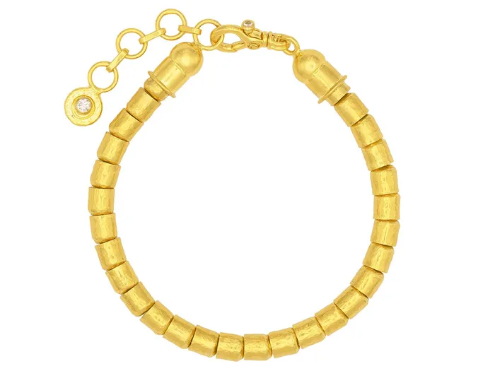 Bracelets GG GOLD COR GURHAN Vertigo Gold Beaded SingleStrand Bracelet 54mm Hammered Beads Bracelets GG GOLD COR GURHAN Vertigo Gold Beaded SingleStrand Bracelet 54mm Hammered Beads