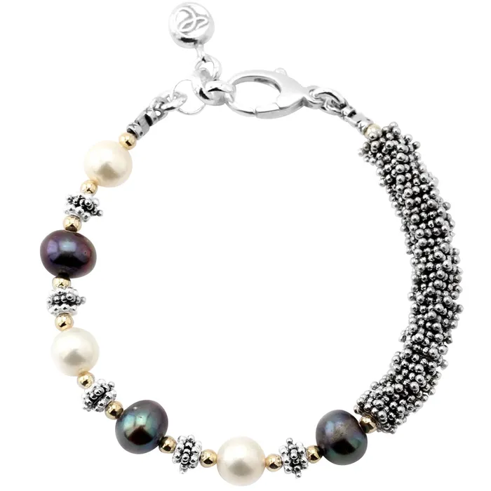 Bracelets Grey Platinum Pearl Bracelet128742 Elisa Ilana Bracelets Grey Platinum Pearl Bracelet128742 Elisa Ilana