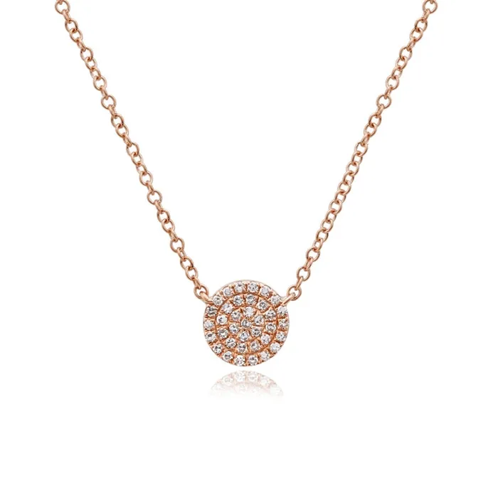 Diamond Disc Necklace Alev Collection Necklaces