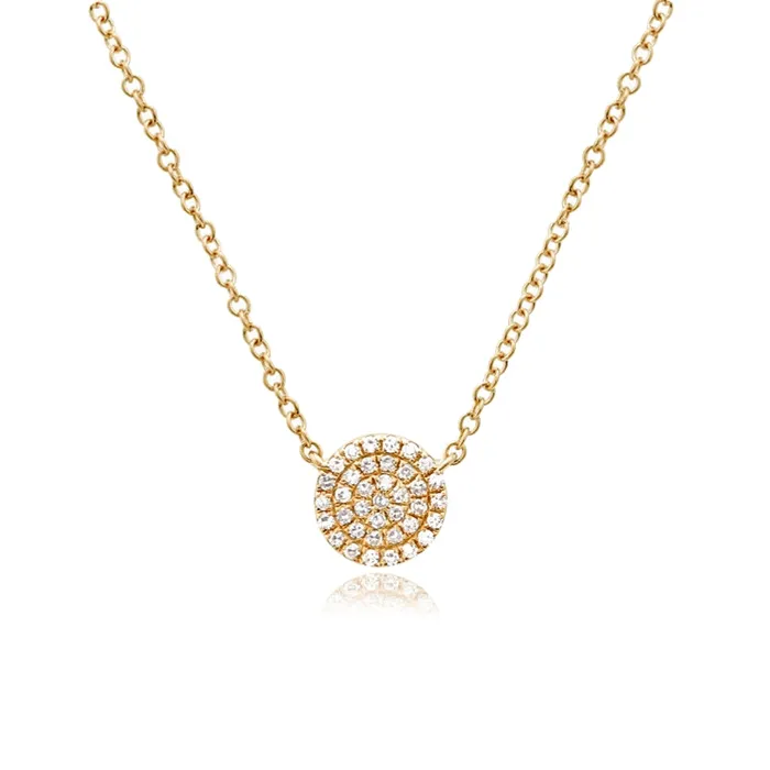 Diamond Disc Necklace Alev Collection Necklaces
