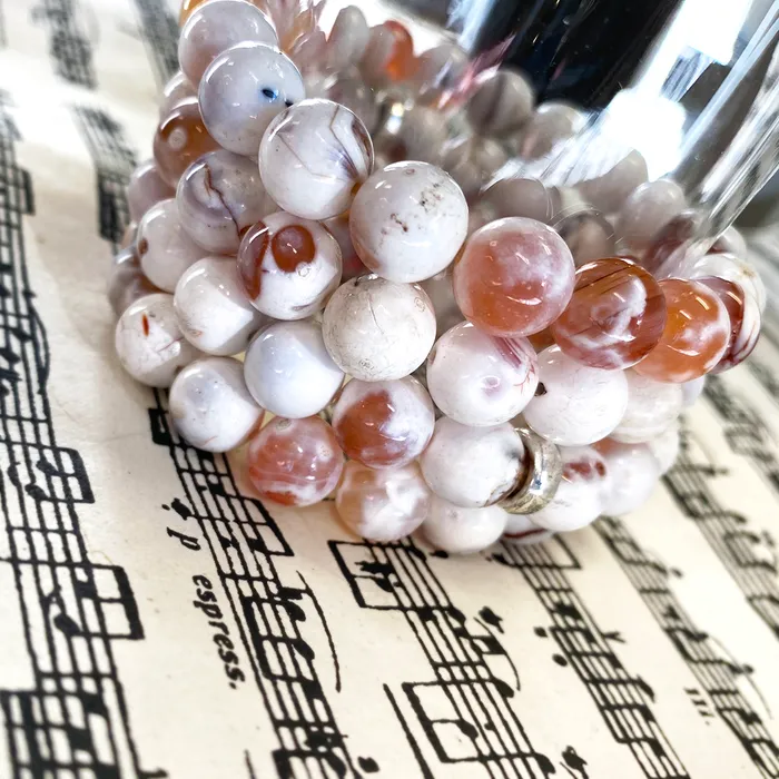 Elisa Ilana Bracelets White Porcelain Agate Stretchy Bracelet Elisa Ilana Bracelets White Porcelain Agate Stretchy Bracelet
