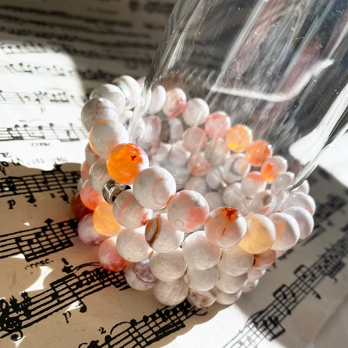 Elisa Ilana Bracelets White Porcelain Agate Stretchy Bracelet Elisa Ilana Bracelets White Porcelain Agate Stretchy Bracelet