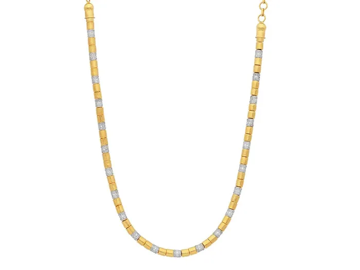GG GOLD COR GURHAN Vertigo Gold Diamond SingleStrand Beaded Short Necklace 55mm Smooth Beads White Gold Pave Stations Necklaces GG GOLD COR GURHAN Vertigo Gold Diamond SingleStrand Beaded Short Necklace 55mm Smooth Beads White Gold Pave Stations Necklaces