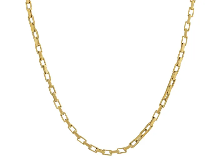 GG SILVER NEW Necklaces GURHAN Mens Sterling Silver Link Short Necklace Rectangle Links GG SILVER NEW Necklaces GURHAN Mens Sterling Silver Link Short Necklace Rectangle Links