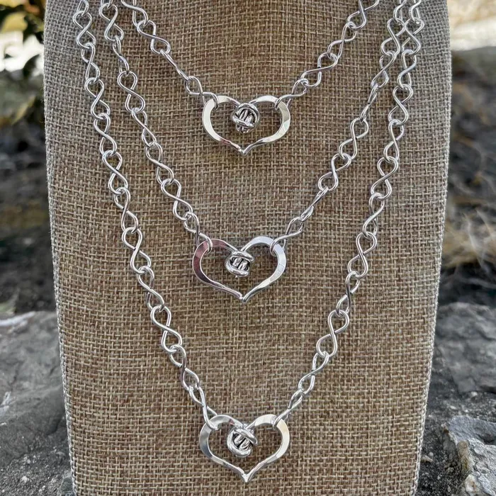 Infinity Heart Necklace Crucian Gold Necklaces