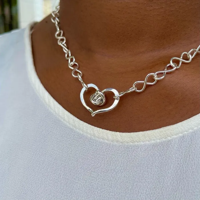 Infinity Heart Necklace Crucian Gold Necklaces Infinity Heart Necklace Crucian Gold Necklaces