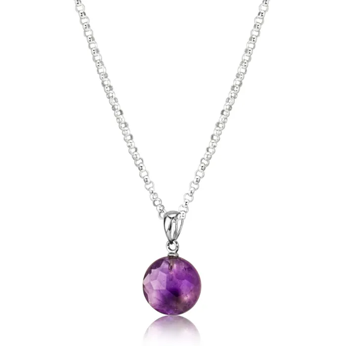 Necklaces Elisa Ilana Facet Amethyst Necklace Necklaces Elisa Ilana Facet Amethyst Necklace