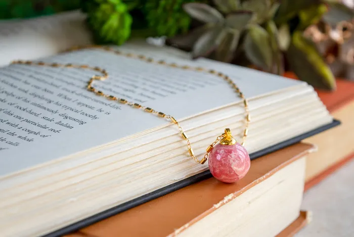 Necklaces Rhodocrosite 14KTGF Necklace Pendant Elisa Ilana