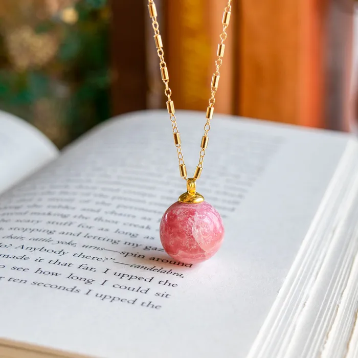 Necklaces Rhodocrosite 14KTGF Necklace Pendant Elisa Ilana