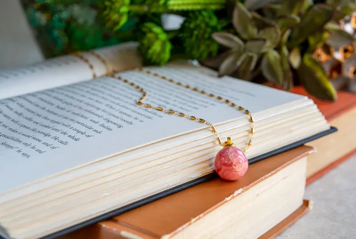 Necklaces Rhodocrosite 14KTGF Necklace Pendant Elisa Ilana
