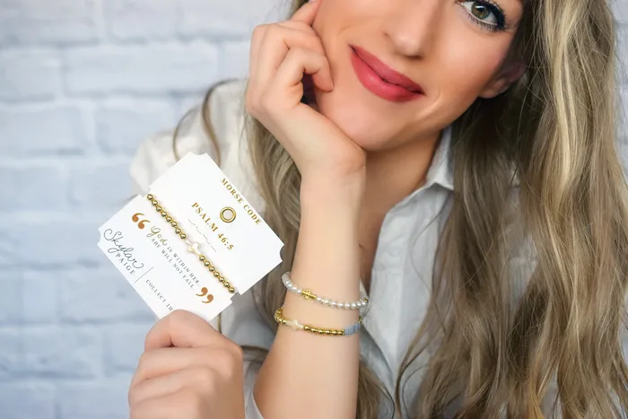 Skylar Paige Bracelets Heavenly Words Psalm 465 Morse Code Bracelet