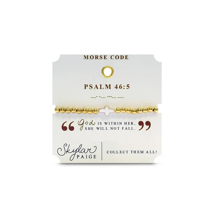 Skylar Paige Bracelets Heavenly Words Psalm 465 Morse Code Bracelet
