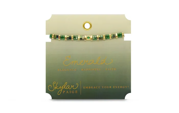 Skylar Paige So Colorful Emerald Morse Code Tila Bracelet Bracelets