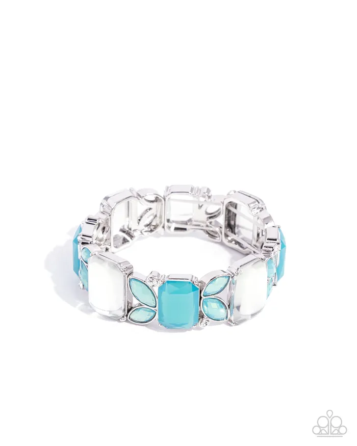 Bracelets Lavish Laurels Blue Bracelet Jewelry by Bretta Paparazzi Accessories