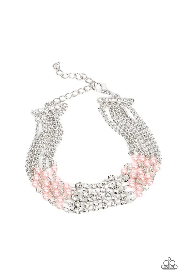 Bracelets Paparazzi Accessories Experienced in Elegance Pink Bracelet Jewelry by Bretta
