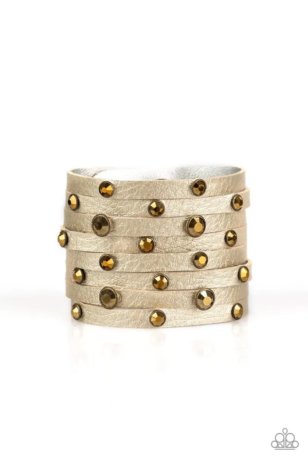 Bracelets Paparazzi Accessories GoGetter Glamorous Brass Bracelet Jewelry by Bretta