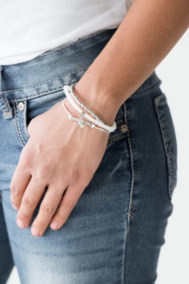 Bracelets Paparazzi Accessories Reckless Romance White Urban Bracelet Jewelry By Bretta Bracelets Paparazzi Accessories Reckless Romance White Urban Bracelet Jewelry By Bretta