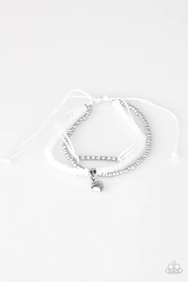 Bracelets Paparazzi Accessories Reckless Romance White Urban Bracelet Jewelry By Bretta