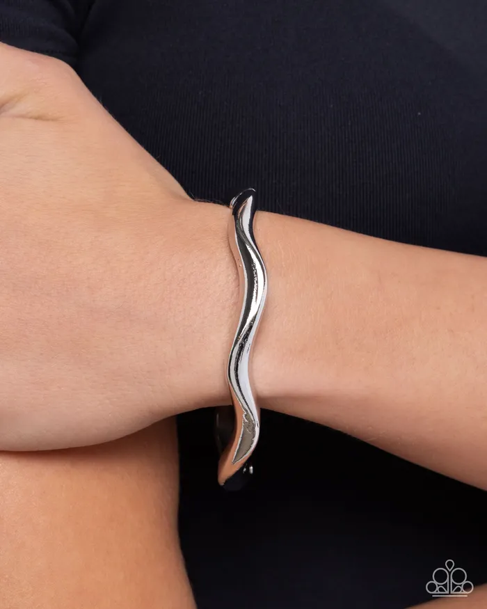 Bracelets Paparazzi Accessories Waving Hello Silver Bracelet Jewelry by Bretta