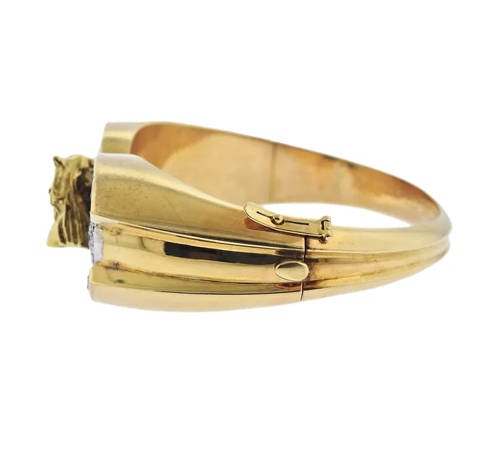 Bracelets Salvador Dali Limited Edition Diamond Sapphire Gold Horse Head Bracelet Salvador Dali Bracelets Salvador Dali Limited Edition Diamond Sapphire Gold Horse Head Bracelet Salvador Dali
