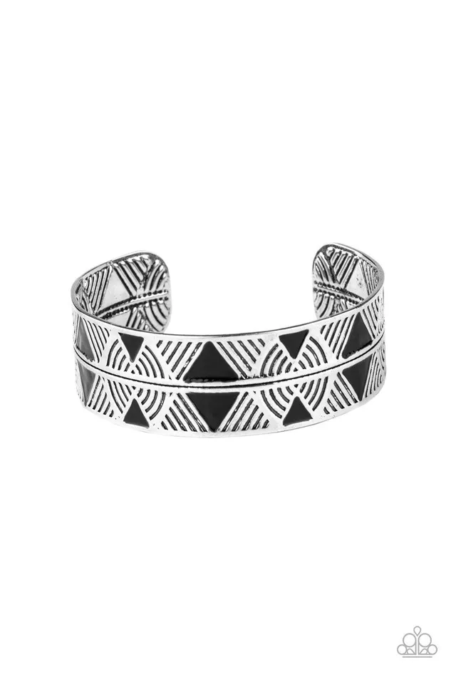 Hidden Glyphs Black Bracelet Jewelry by Bretta Paparazzi Accessories Bracelets