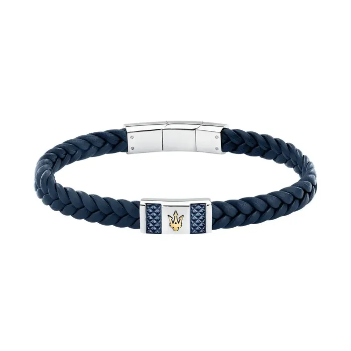 Maserati Bracelets Maserati Mens Bracelet Recycled Leather Stainless Steel and Recycled Leather 191cm Maserati Bracelets Maserati Mens Bracelet Recycled Leather Stainless Steel and Recycled Leather 191cm