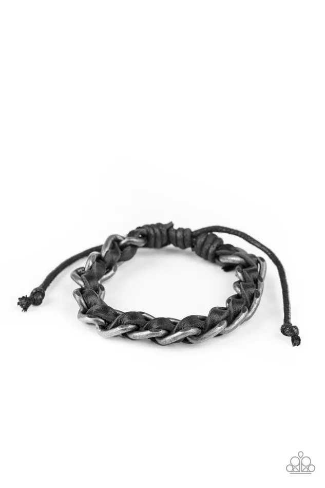 Paparazzi Accessories Bracelets Grease Monkey Black Urban Bracelet Jewelry by Bretta