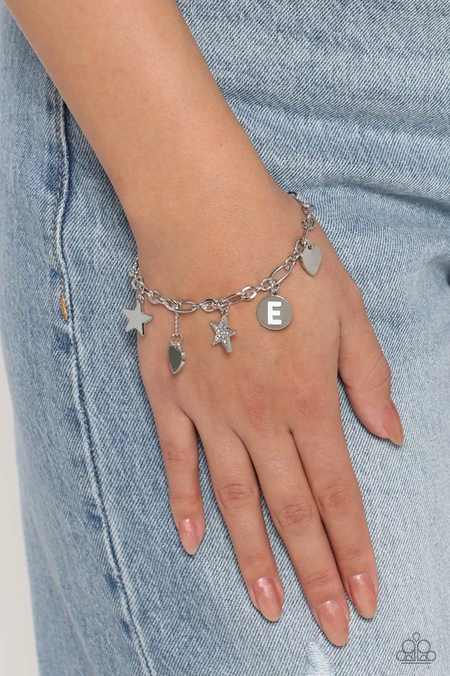 Paparazzi Accessories Bracelets Legacy Letters White E Bracelet Jewelry by Bretta Paparazzi Accessories Bracelets Legacy Letters White E Bracelet Jewelry by Bretta