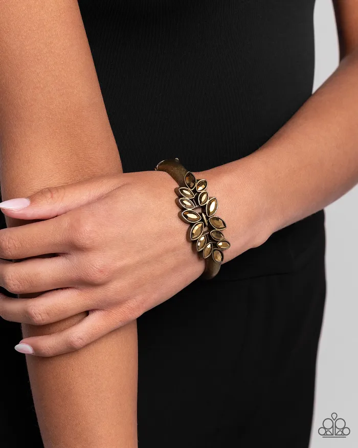 Paparazzi Accessories Glamorously Garnished Brass Bracelet Jewelry by Bretta Bracelets Paparazzi Accessories Glamorously Garnished Brass Bracelet Jewelry by Bretta Bracelets