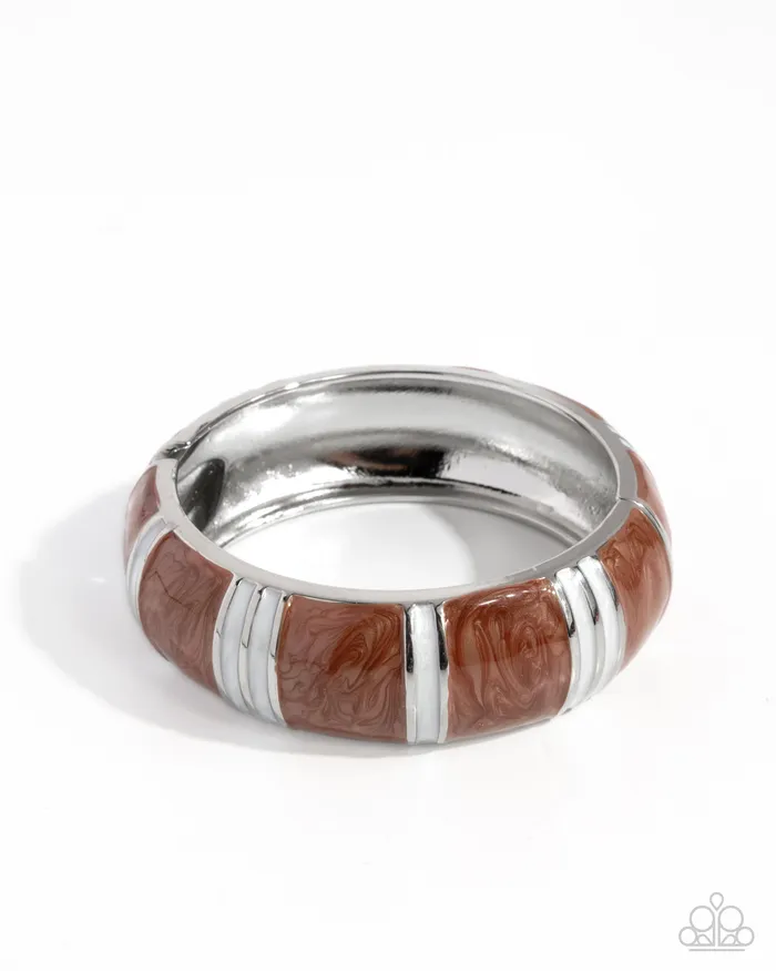 Pearly Persistence Brown Bracelet Jewelry by Bretta Paparazzi Accessories Bracelets