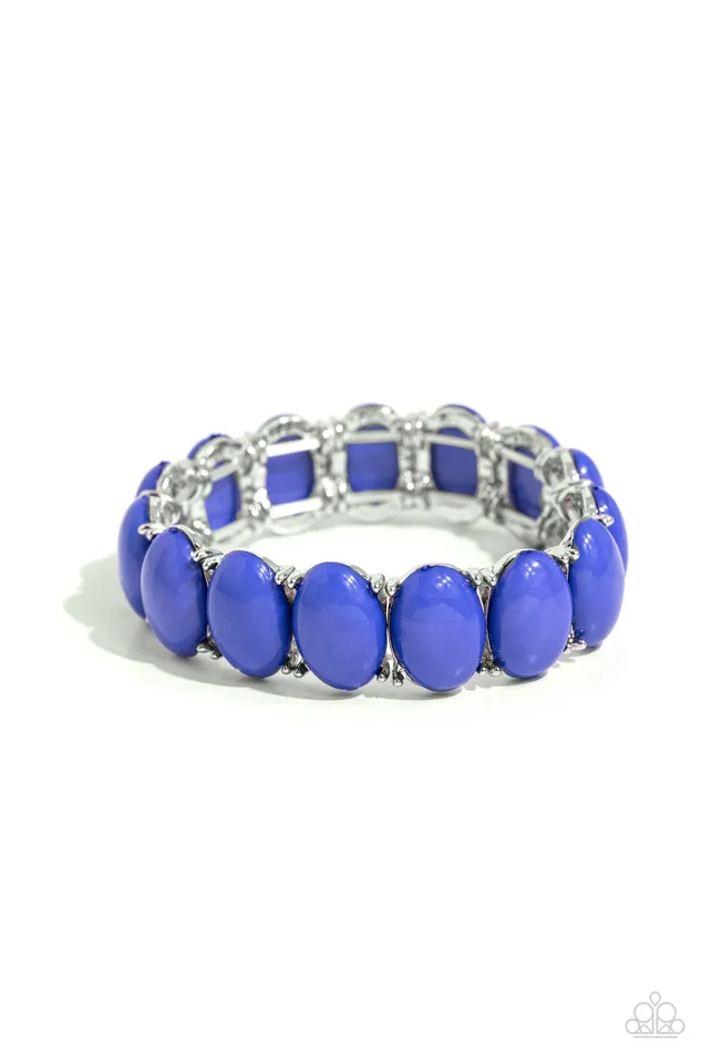 Starting OVAL Blue Bracelet Jewelry by Bretta Paparazzi Accessories Bracelets