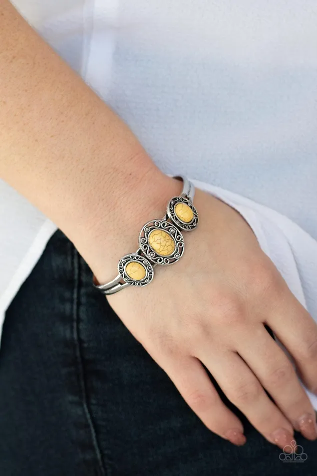 Stone Sage Yellow Cuff Bracelet Jewelry by Bretta Paparazzi Accessories Bracelets Stone Sage Yellow Cuff Bracelet Jewelry by Bretta Paparazzi Accessories Bracelets