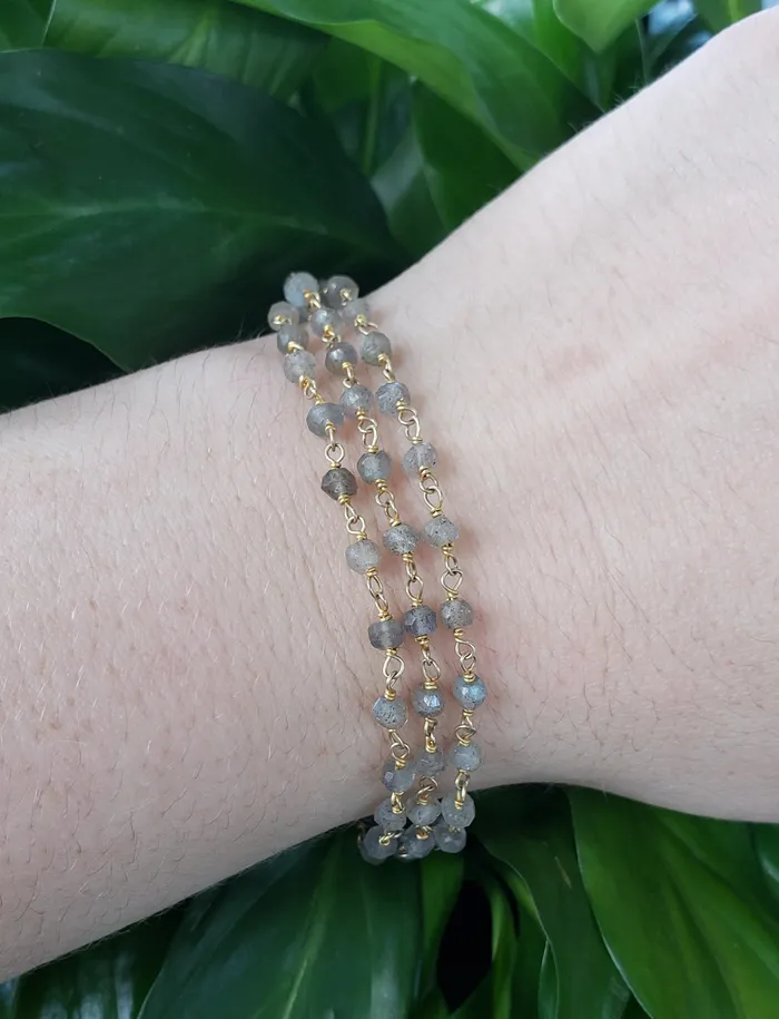 AVF Labradorite Kyanite Moss Aqua Green Amethyst Triple Strand Beaded Bracelet SI3686 SI2841 AVF Bracelets AVF Labradorite Kyanite Moss Aqua Green Amethyst Triple Strand Beaded Bracelet SI3686 SI2841 AVF Bracelets